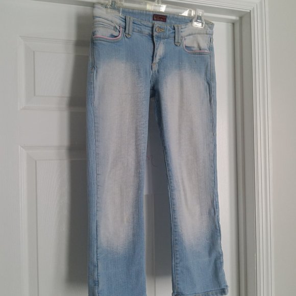 Capri jeans stonewash with pink trim size 3 - Picture 7 of 8